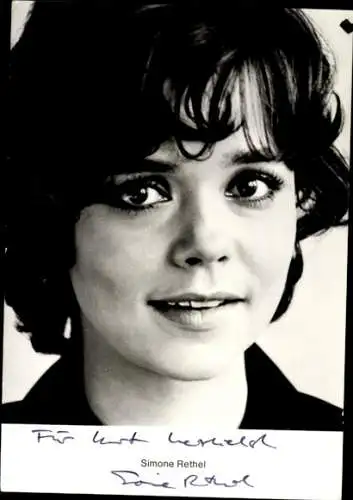 Ak Schauspielerin Simone Rethel, Portrait, Autogramm
