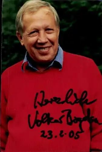 Ak Schauspieler Volker Bogdan, Portrait, Autogramm