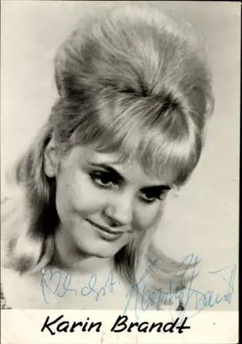 Ak Schauspielerin Karin Brandt, Portrait, Autogramm