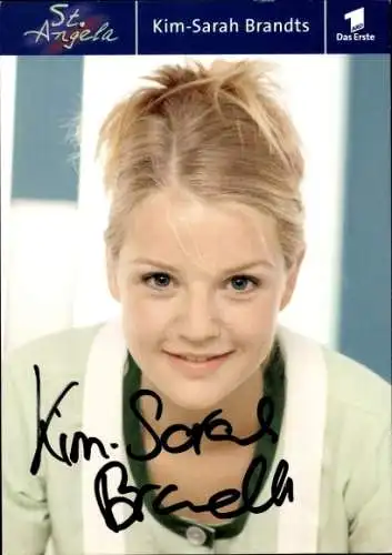 Ak Schauspielerin Kim-Sarah Brandts, Portrait, Autogramm, Serie St. Angela, Das Erste