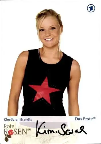 Ak Schauspielerin Kim-Sarah Brandts, Portrait, Autogramm, Serie Rote Rosen, Das Erste
