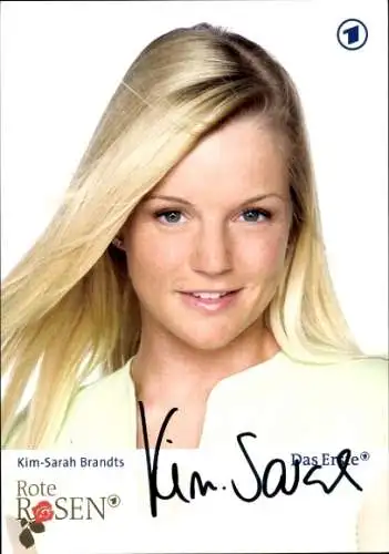 Ak Schauspielerin Kim-Sarah Brandt, Portrait, Autogramm, Serie Rote Rosen