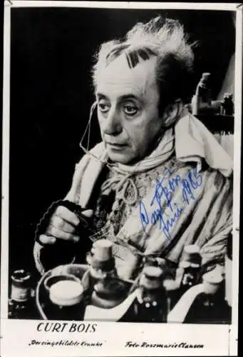 Ak Schauspieler Curt Bois, Portrait, Autogramm, Stück Der eingebildete Kranke