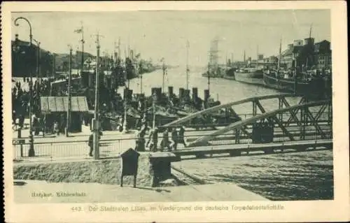 Ak Liepaja Libau Lettland, Stadthafen, Deutsche Torpedobootsflottille