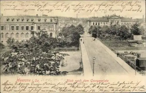 Ak Meerane in Sachsen, Georgenplatz