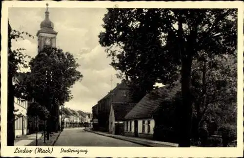 Ak Lindow in der Mark, Stadteingang