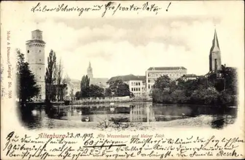 Ak Altenburg in Thüringen, Alte Wasserkunst, Kleiner Teich