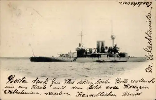 Ak Schwedisches Kriegsschiff