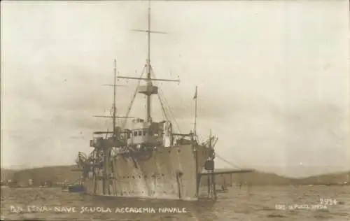 Foto Ak Italienisches Kriegsschiff, Etna, Schulschiff