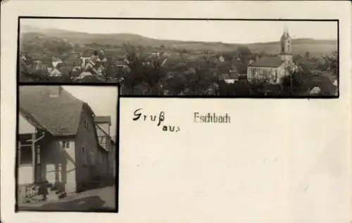Foto Ak Eschbach im Markgräflerland, Totalansicht, Kirche
