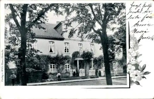 Ak Hameln in Niedersachsen, Partie an einer Pension