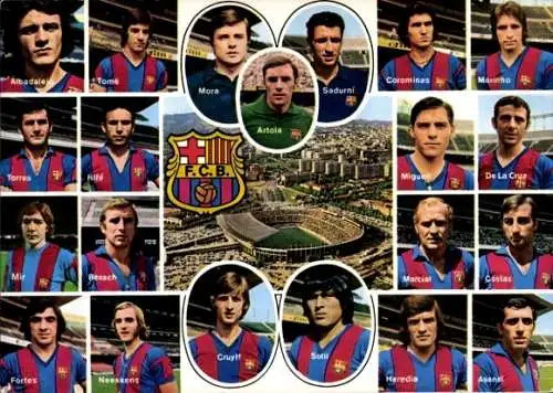 Ak FC Barcelona, Fußballmannschaft, Heredia, Sadurni, Artola, Mora, Marinho, Rifé