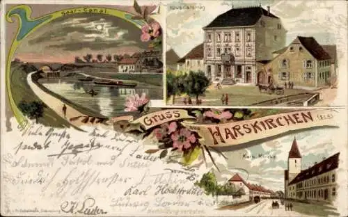 Litho Harskirchen Elsass Bas Rhin, Katholische Kirche, Pension