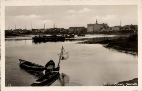 Ak Coswig in Anhalt, Teilansicht