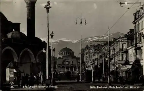 Foto Ak Sofia Bulgarien, Boulevard Marie Louise mit Witoscha