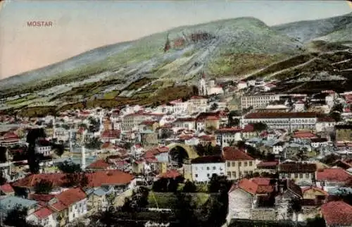 Ak Mostar Bosnien Herzegowina, Gesamtansicht