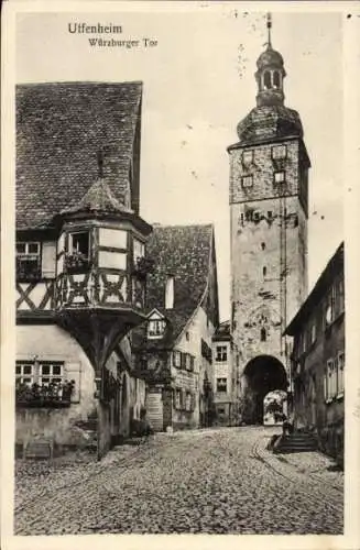 Ak Uffenheim in Mittelfranken, Würzburger Tor
