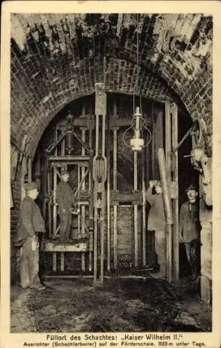 Ak Clausthal Zellerfeld Oberharz, Oberharzer Erzbergwerk, Füllort des Schachtes, Kaiser Wilhelm II.