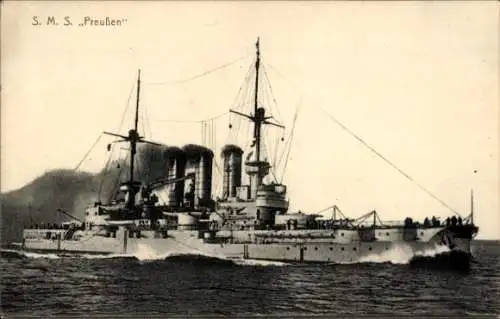 Ak Deutsches Kriegsschiff S.M.S. Preußen, Kaiserliche Marine