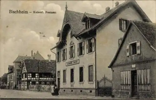 Ak Bischheim Elsass Bas Rhin, Kaiserliches Postamt
