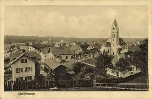 Ak Kirchseeon in Oberbayern, Gesamtansicht, Kirche