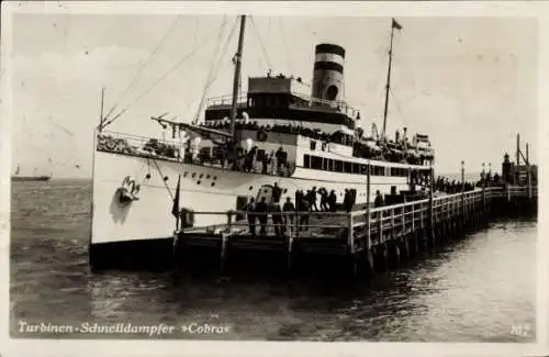 Ak HAPAG Dampfer Cobra, Seebäderdienst