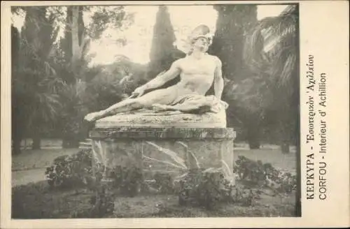 Ak Korfu Griechenland, Achilleion, Innenraum, Statue