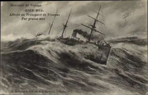 Ak Französisches Kriegsschiff Bien-Hoa