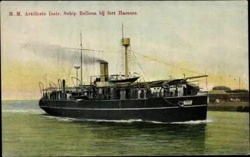 Ak Niederländisches Kriegsschiff, Hr.Ms. Bellona, Schulschiff