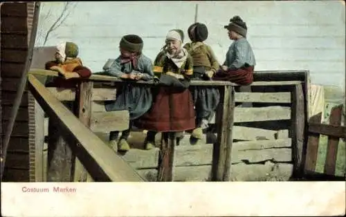 Ak Marken Nordholland Niederlande, Kinder in Tracht