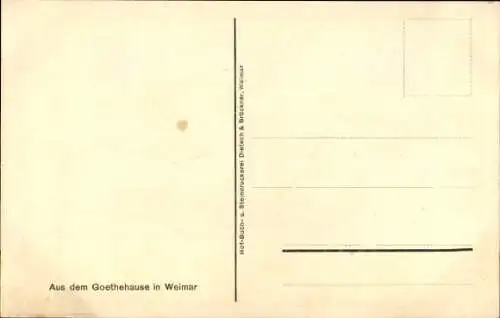 Scherenschnitt Ak Schriftsteller Johann Wolfgang von Goethe und Fritz von Stein