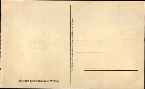 Scherenschnitt Ak Schriftsteller Johann Wolfgang von Goethe