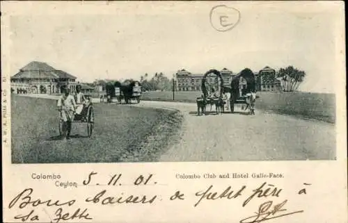 Ak Colombo Ceylon Sri Lanka, Colombo Club, Galle Face Hotel