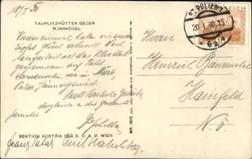 Ak Tirol Österreich, Tauplitzhütten, Rosskogel