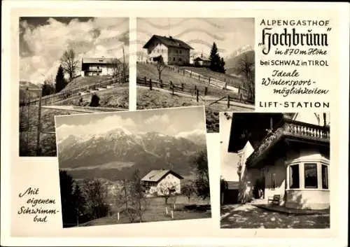 Ak Schwaz in Tirol, Alpengasthof Hochbrunn