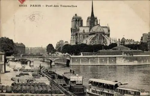 Ak Paris IV, Port des Tournelles