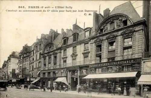 Ak Paris IV, Hotel Sully