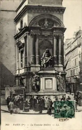 Ak Paris I, Fontaine Moliere