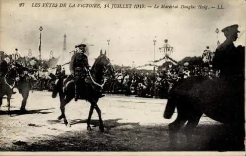 Ak Paris, Siegestage, 14. Juli 1919, Marschall Douglas Haig