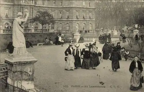 Ak Paris VI, Jardin du Luxembourg, Palast