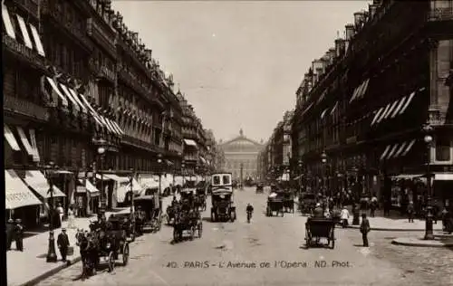 Ak Bourse de Paris II, Avenue de Opera