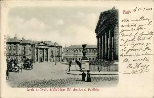 Ak Paris V, Rechtswissenschaftliche Fakultät, Bibliothek St. Geniève und Pantheon