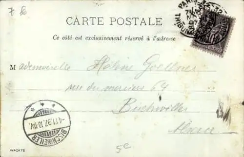 Ak Paris V, Pantheon bei Nacht