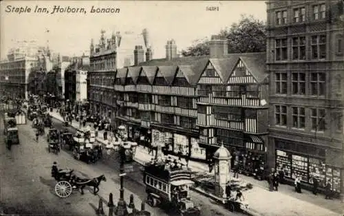 Ak London City England, Staple-Inn, Holborn