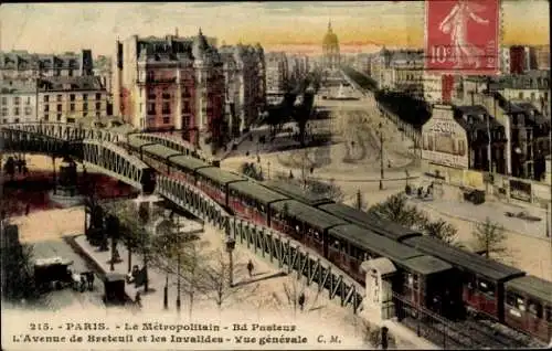 Ak U-Bahn Paris, Metropolitain, Avenue de Breteuil und Les Invalides
