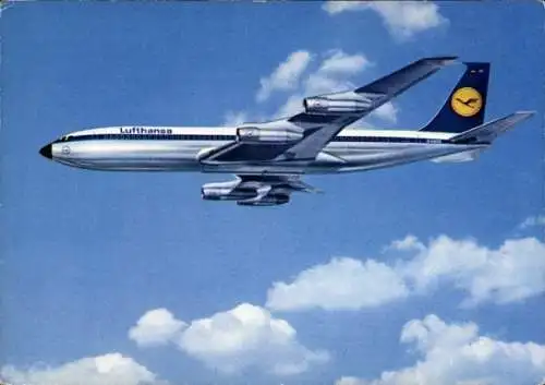 Ak Deutsches Passagierflugzeug, Lufthansa, Boeing 707 Intercontinental Jet