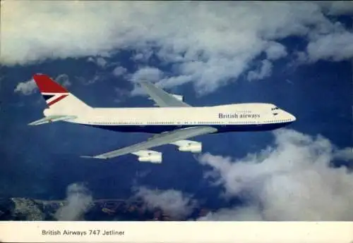 Ak Britisches Passagierflugzeug 747 Jetliner, British Airways