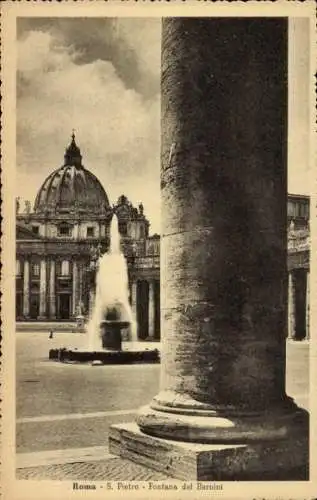 Ak Roma Rom Lazio, S. Pietro, Fontana del Bernini