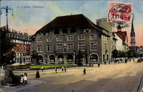 Ak Stadt Zürich Schweiz, Volkshaus