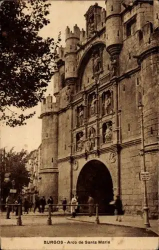 Ak Burgos Kastilien und León, Arco de Santa Maria
